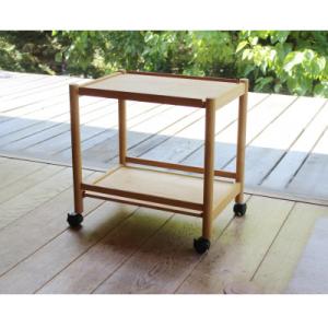 ふるさと納税 高山市 オークヴィレッジの上品な佇まいのキャスター付きリビングワゴン〔国産材　木製家具...