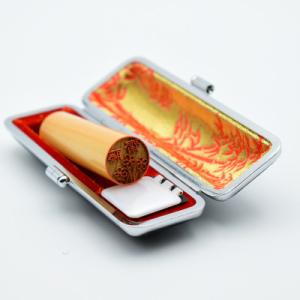 ふるさと納税 燕市 選べる花柄柘印鑑 花はんこ 15.0mm
