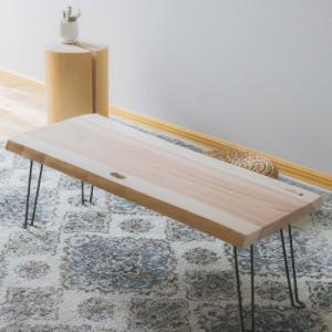 ふるさと納税 宇陀市 MORITO杉のキャンプテーブル　一枚板　持ち手・耳付き　折り畳み式脚