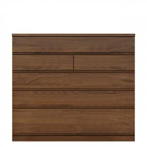 ふるさと納税 大川市 桐タンス 幅118-5段「ミンクス」ウォールナット材 無垢 木製 大川家具