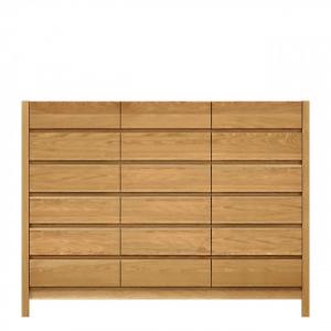 ふるさと納税 大川市 チェスト 幅156-6段「シーズ」ホワイトオーク材 大川家具