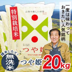 ふるさと納税 最上町 【無洗米】令和7年産山形県産特別栽培米　つや姫20kg
