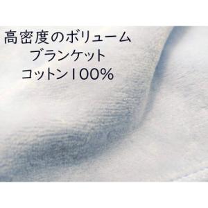 ふるさと納税 橋本市 綿100%綿毛布 厚手タイプ ブルー