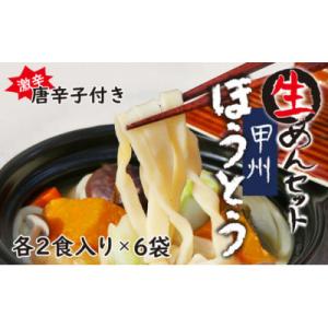 ふるさと納税 大月市 甲州生ほうとう6袋セット　自家製激辛とうがらし付き