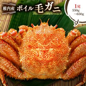 ふるさと納税 稚内市 【2025製造】ボイル毛ガニ1尾550g〜650g