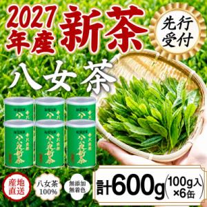 ふるさと納税 八女市 【先行受付】2027年度産新茶 八女茶100% 「八十八夜新茶」 100g缶詰...