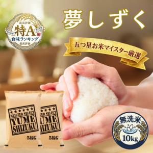 ふるさと納税 吉野ヶ里町 令和7年産【無洗米】夢しずく 10kg(5kg×2袋)五つ星お米マイスター厳選!(吉野ヶ里町)