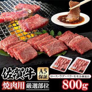 ふるさと納税 小城市 佐賀牛A5焼肉用【厳選部位】(ロース肉・モモ肉・ウデ肉・バラ肉)800g(小城...