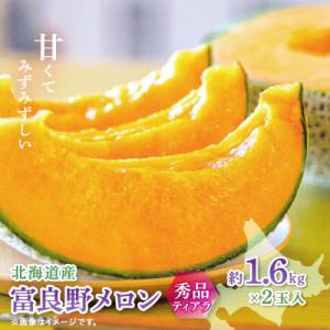 ふるさと納税 富良野市 【2027年発送先行受付】富良野メロン(赤肉)秀品ティアラ1.6kg/2玉入
