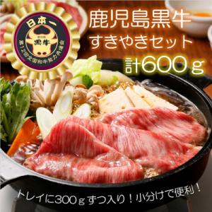 ふるさと納税 鹿屋市 鹿児島黒牛すき焼きセット計600g (D-101)2056