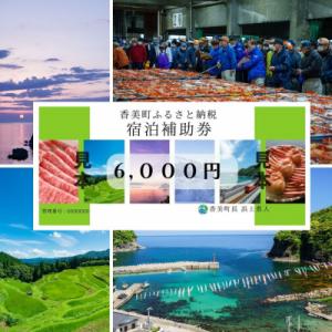 ふるさと納税 香美町 香美町 宿泊補助券 6000円分 有効2年間 25-02