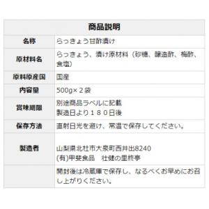 ふるさと納税 北杜市 国産大粒らっきょう 1kgの詳細画像3