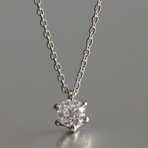 ふるさと納税 大津市 プラチナ900【0.2ct ラボダイヤモンドネックレス】6本たてづめ 未来の輝...