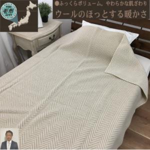 ふるさと納税 泉大津市 『睡眠環境・寝具指導士』推奨　ウール100%(毛羽部分)毛布　シングル　ベー...