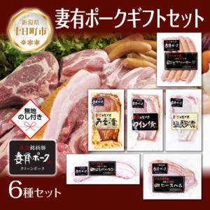 ふるさと納税 十日町市 【熨斗付き】妻有ポーク6種 ソーセージ・ベーコン・ハム・豚ロース(みそ・ワイ...