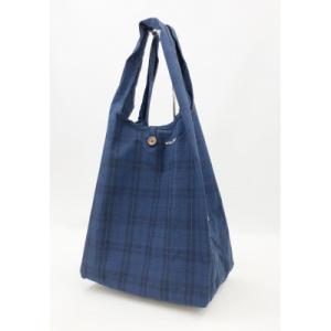 ふるさと納税 西脇市 高機能播州織エコバッグ「with Rubco」　カラー:グレンチェック　ブルー