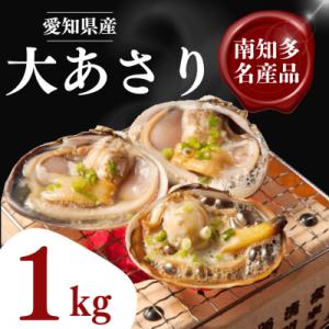 ふるさと納税 南知多町 【希少!漁師直送】純国産 天然大アサリ 半割り冷凍 1kg|バーベキューに・...