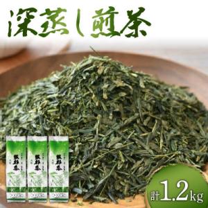 ふるさと納税 藤枝市 静岡県産 緑茶 茶葉 深蒸し茶 1.2kg(400g×3袋)