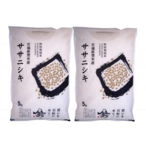 ふるさと納税 登米市 【特別栽培米】宮城県登米市産ササニシキ精米5kg×2個