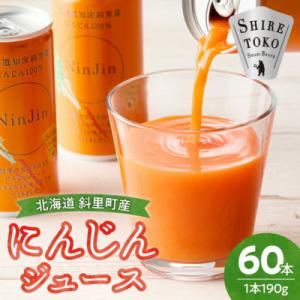 ふるさと納税 斜里町 知床斜里産 にんじんジュース 無添加 (190g×30本×2箱) 北海道産 人...
