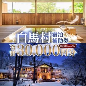 ふるさと納税 白馬村 白馬村　宿泊補助券30,000円分(10,000円分×3枚)