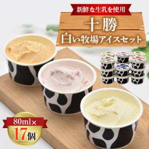 ふるさと納税 帯広市 十勝白い牧場アイスセット　17個