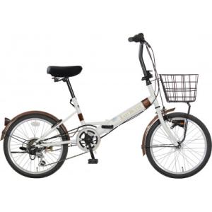 ふるさと納税 四日市市 オリタタミ自転車6段変速 LEDオートライト 20型 ホワイト