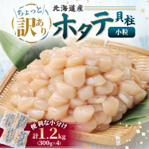 ふるさと納税 雄武町 北海道ほたて訳アリ　ちょっと訳ありホタテ貝柱小分け1.2kg　雄武町