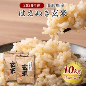 ふるさと納税 寒河江市 【先行受付】山形県産 玄米 はえぬき 10kg(5kg×2袋)　令和8年産