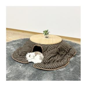 ふるさと納税 大川市 ネコこたつ2点セット (掛け布団/こたつ)ナチュラル色