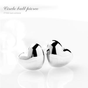 ふるさと納税 昭和町 プラチナ900 　ハート型ピアス　5ミリ　120240