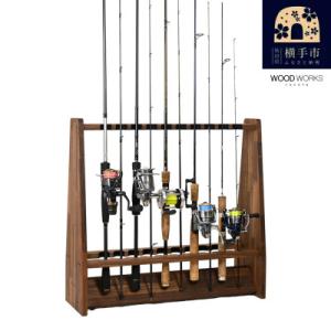 ふるさと納税 横手市 WOOD WORKS ロッドスタンド19本掛け 本体カラー:ブラウン/フェルト...