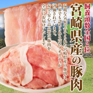 ふるさと納税 宮崎市 宮崎県産豚肉切り落とし4.5kg(真空パック)