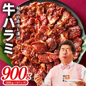 ふるさと納税 泉佐野市 牛ハラミ肉 900g(300g×3)秘伝の赤タレ漬け 訳あり サイズ不揃い 010B1801