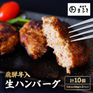 ふるさと納税 養老町 飛騨牛入特製生ハンバーグ　100g×10個