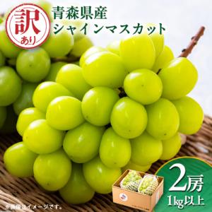 ふるさと納税 青森市 2025年発送【訳あり】青森市産シャインマスカット 2房(1kg以上)