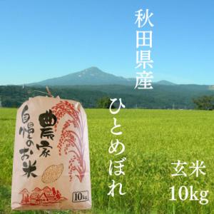 ふるさと納税 由利本荘市 【令和7年産】秋田県産 ひとめぼれ 玄米 農家自慢のお米 10kg×1袋