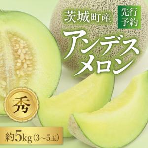 ふるさと納税 茨城町 アンデスメロン【秀品】3〜5玉(約5kg)　先行予約　2026年5月中旬以降発...