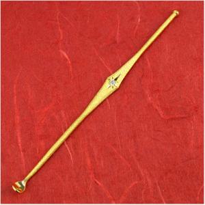 ふるさと納税 昭和町 24金 耳かき ダイヤモンド 純金 桐箱入り ゴールド 24K 230830103dk24