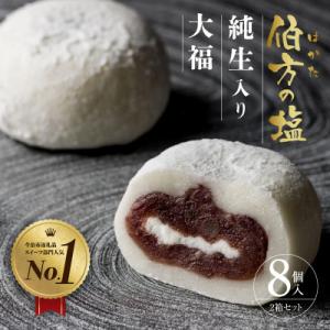ふるさと納税 今治市 伯方の塩　純生入り大福　8個入　2箱 【VA00700SET2】