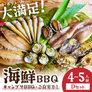 ふるさと納税 京丹後市 大満足!京丹後・海鮮BBQ　Dセット　贅沢アワビ付　6種22品(4〜5人前)