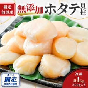 ふるさと納税 網走市 【※2026年発送 新物先行受付】【網走前浜産】無添加ホタテ貝柱 1kg(500g×2)