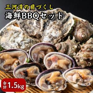ふるさと納税 南知多町 三河湾の貝づくし3種・海鮮BBQセット1.5kg(バーベキュー用:大アサリ、...