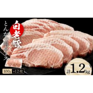 ふるさと納税 白老町 北海道産 白老豚 ロース とんかつ用 100g×12枚
