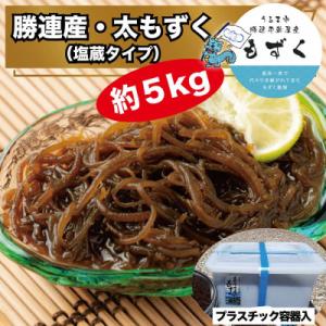 ふるさと納税 うるま市 【嘉保水産】勝連産・太もずく(塩蔵タイプ)約5kg　プラスチック容器入り