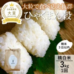 ふるさと納税 能美市 【日本農業賞大賞】令和7年産ひゃくまん穀3kg精白米