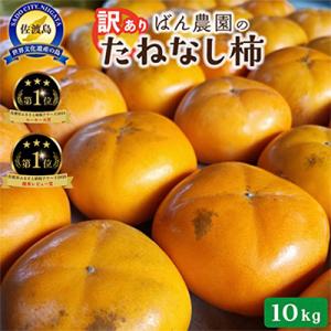 ふるさと納税 佐渡市 【2026年10月以降発送分】訳あり　佐渡島産たねなし柿　10kg(箱の重さ込み)