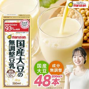 ふるさと納税 岡崎市 濃厚10%国産大豆の無調整豆乳 200ml×24本セット×2ケース