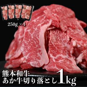 ふるさと納税 宇土市 あか牛 切り落とし 1kg (250g×4パック)
