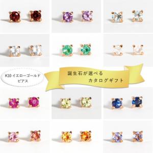 ふるさと納税 大津市 【カタログギフト】ふるさと納税限定|10金 誕生石ピアス 12種類からゆっくり...